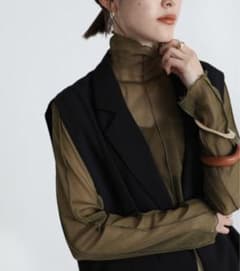 selectmoca  2022 SS ハイネックシアーリンキングメロートップスのサムネイル