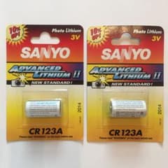 2個入　カメラ　用　電池　CR123A sanyo CR 3V リチウムのサムネイル