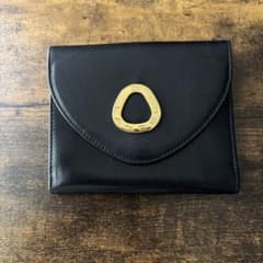 LANCEL ブラックレザー 二つ折り財布のサムネイル