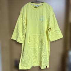Dickies 半袖ロングTシャツ イエロー前ポケット