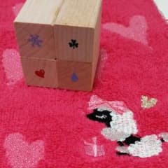 スタンプ　はんこ　雪　クローバー　ハート　しずくのサムネイル