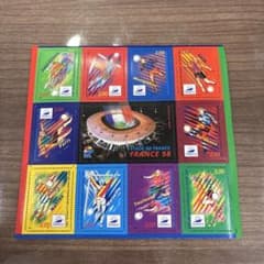 '98フランスワールドカップ記念グッズ①10会場切手シート②ハガキ③消印ハガキ 98フランスワールドカップ記念グッズ①10会場切手シート②ハガキ③消印