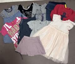 100 Tシャツ 長袖 スカート ワンピース 女の子 まとめ売りのサムネイル