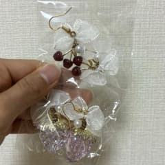 Cute and dreamy Harajuku Lolita fashion strawberry earrings oversized earrings brand new