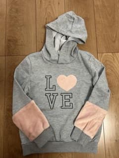 SHEIN グレー フード付きパーカー 9Yのサムネイル