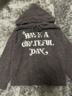 HAVE A GRATEFUL DAY古着 フード付きニットセーターのサムネイル
