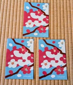 新品未使用 匿名配送 ナナズグリーンティー ポストカード 2026年1月 梅