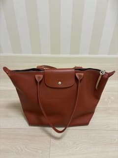 LONGCHAMP ロンシャン トートバッグ オレンジ レザー ナイロン バッグのサムネイル