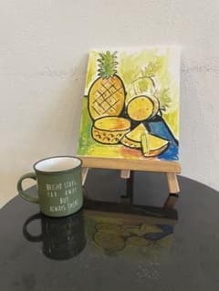 パイナップル 絵画 アート　インテリアのサムネイル