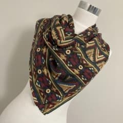 大判 スカーフ 309 幾何学柄 個性的 ストール カラフル