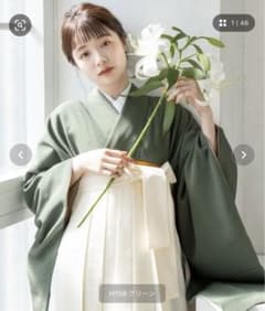 ゆかた館グレース　こだわり袴3点セット-ソリッドカラー　Sサイズのサムネイル