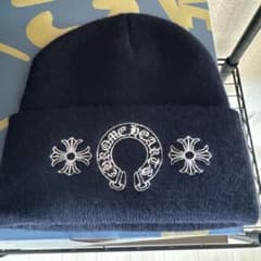 CHROME HEARTS ニット帽 ビーニー ネイビーのサムネイル
