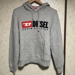 DIESEL ディーゼル ロゴプリント スウェットパーカー グレー　Mサイズのサムネイル