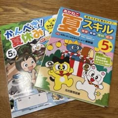 小学生5年生 夏休み 学習テキスト 2冊セットのサムネイル
