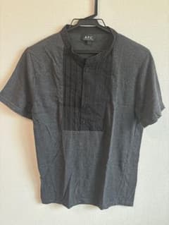 A.P.C. アーペーセー スタンドカラー ピンタック カットソー グレーのサムネイル