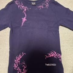 NOREMID ワッフル長袖カットソー ピンクプリント Lのサムネイル