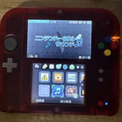 ニンテンドー2DSクリアレッド本体(動作確認済み)ソフト読み込みOKのサムネイル