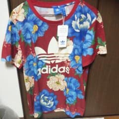 新品 未使用 adidas Tシャツ 花柄 和柄のサムネイル