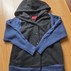 somari パーカージャケット ニット切り替えオシャレウォーカー