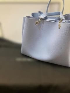 EMPORIO ARMANI ライトブルー レザー トートバッグのサムネイル
