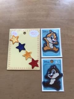 ディズニー　チップ&デール　★ワッペン　糸　セットのサムネイル
