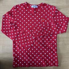 未使用 PLAY COMME des GARCONS ドット柄 長袖Tシャツ L - メルカリ