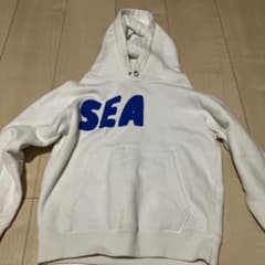 wind and seaキッズ フード付きパーカー 白のサムネイル