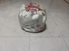 和装用 巾着バッグ 桜柄 ホワイト ピンクのサムネイル