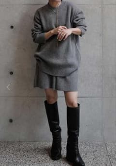マチャット machatt ラムズウールニット ショートパンツ セットアップ