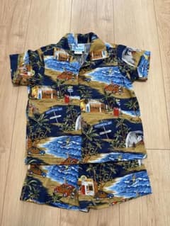 アロハシャツ 半袖シャツ と ショートパンツ セット 95 嵐　大野智　ネイビーのサムネイル