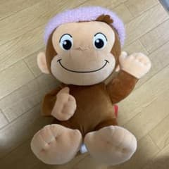 【匿名配送・新品タグ付き】おさるのジョージ ぽってり Ｌ ぬいぐるみ　ウィンター