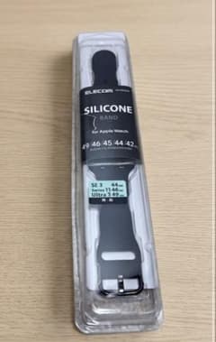 ELECOM Silicone Band for Apple Watch, Black