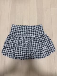 ZARA ザラ 千鳥柄 ミニスカート Sサイズ モノトーン フレアのサムネイル