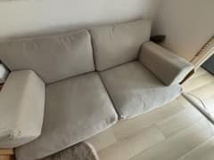 無印良品 グレー 2人掛けファブリックソファ(引き取り◎・送料込に変更