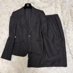 マーガレットハウエル カシミヤ混 スーツセットアップ ストライプ 1B