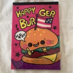 当時物】カミオジャパン ミニメモレター 平成レトロ ハンバーガー メモ