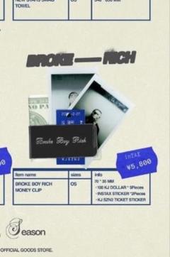 kohjiya KJSZN グッズ　マネークリップ Kohjiya Broke Boy Rich KJ Season マネークリップ - メルカリ