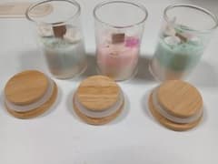 ジェルキャンドル 3個セット 木製蓋付きのサムネイル