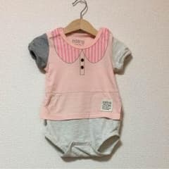 【maarook】襟付きフェイクプリントロンパース 70cmのサムネイル