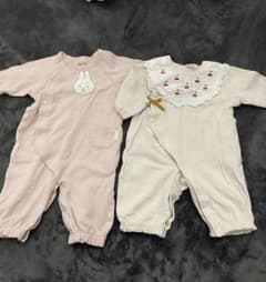 petit mainさくらんぼ刺繍とウサギのロンパースのサムネイル