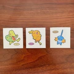 포켓몬 빵 데코 캐릭터 씰 218탄 키모리 아차모 미즈고로우