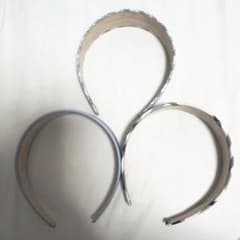 カチューシャ 3点セット チェック柄 シンプル ヘアアクセサリーのサムネイル