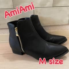 ポインテッドトゥ 3cmヒール ショートブーツ Mサイズのサムネイル