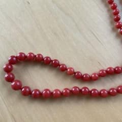 赤珊瑚ネックレス 45cm 本珊瑚 4～6.55mm 14g - メルカリ