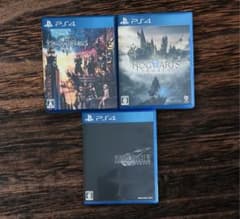 美品・ケース保管】PS4ソフト 3点まとめ売り FF7R/ホグワーツ/KH3