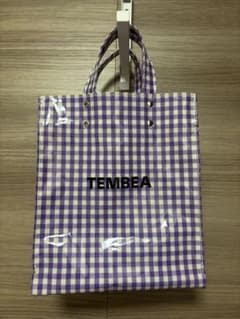 TEMBEA テンベア パープルチェック PVC ビニール トートバッグ - メルカリ
