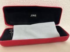 JINS 赤 ハードケース メガネ拭き付きのサムネイル