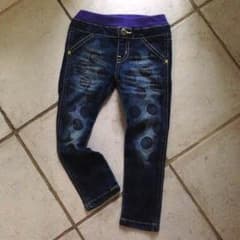 【美品】キッズ110 ★ BREEZE 水玉デニムのサムネイル