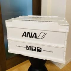 ANA 全日本空輸 折りたたみコンテナ ホワイト - メルカリ