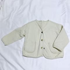 韓国子供服　ノーカラー　デニムジャケット　100cmのサムネイル